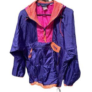 Vintage Columbia Track top Windbreaker Jacket Women’s Size M Pink Purple Orange